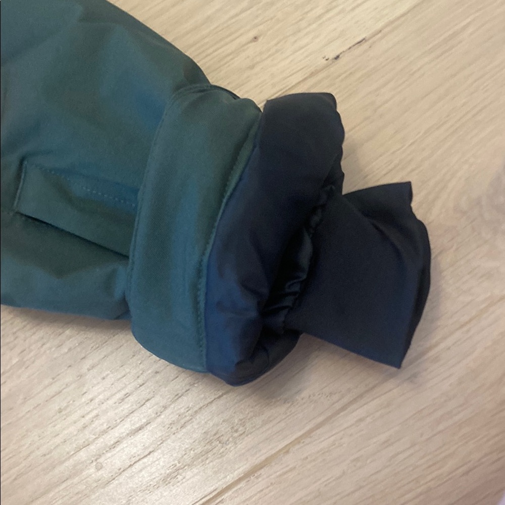 Green and Orange Raincoat with Water-Resistant Material - Picture 6 of 10
